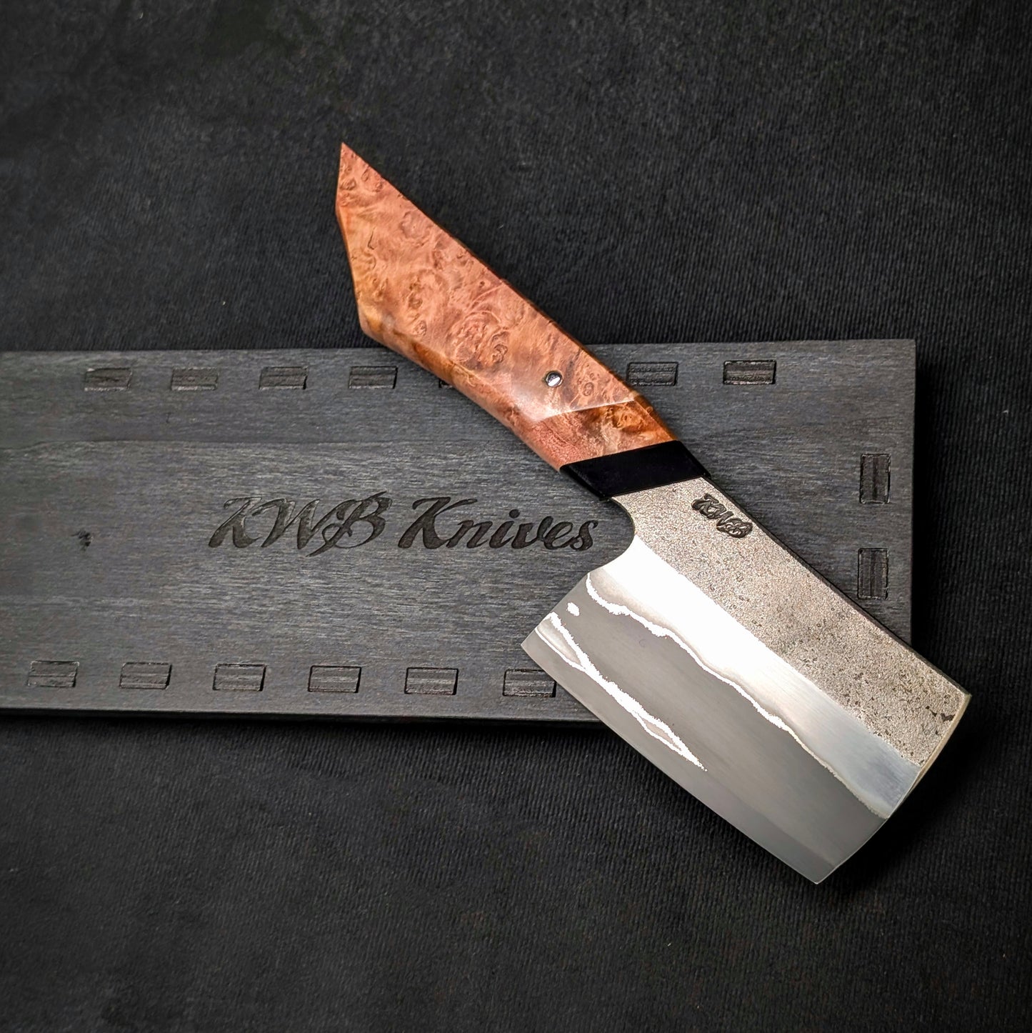 90mm Stainless San-Mai Herb Chopper | Handmade Kitchen Knives-KWB Knives