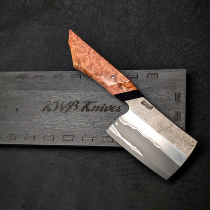 90mm Stainless San-Mai Herb Chopper | Handmade Kitchen Knives-KWB Knives